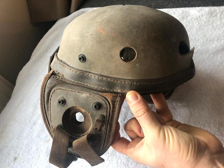 lederen Tank helm, Verzamelen, Militaria | Tweede Wereldoorlog, Ophalen of Verzenden