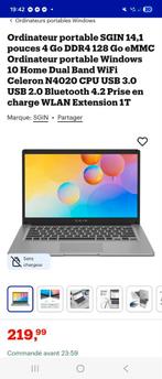 Ordinateur portable SGIN, Informatique & Logiciels, Enlèvement