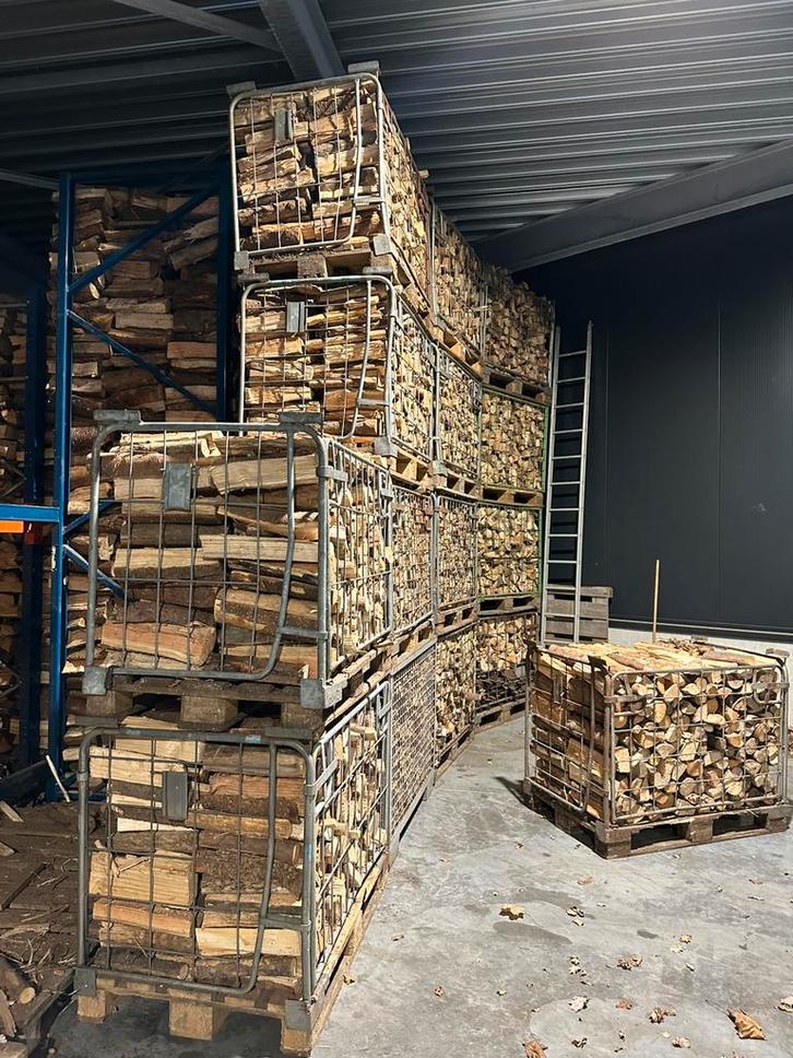 Brandhout gezaagd gekliefd gedroogd! Zie foto’s! Zeer goed!, Tuin en Terras, Brandhout, Blokken, 6 m³ of meer, Ophalen