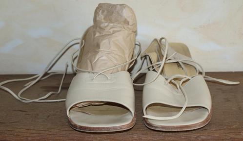 SERGIO TURRI beige spartoo sandalen met hoge hak M39 Schoenen