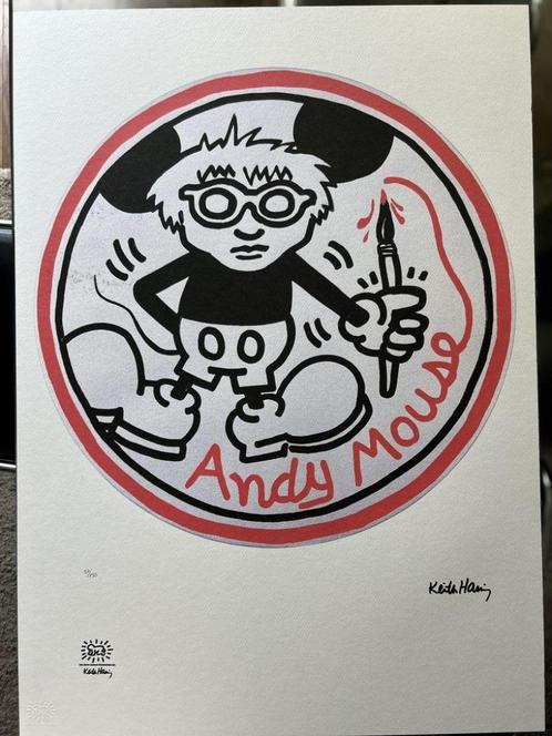 Keith Haring - Andy Mouse, Antiek en Kunst, Kunst | Litho's en Zeefdrukken, Ophalen of Verzenden
