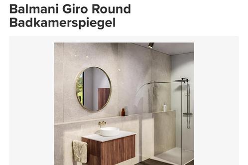 Balmani Giro round champagne badkamerspiegel, Huis en Inrichting, Woonaccessoires | Spiegels, Nieuw, Rond, Ophalen