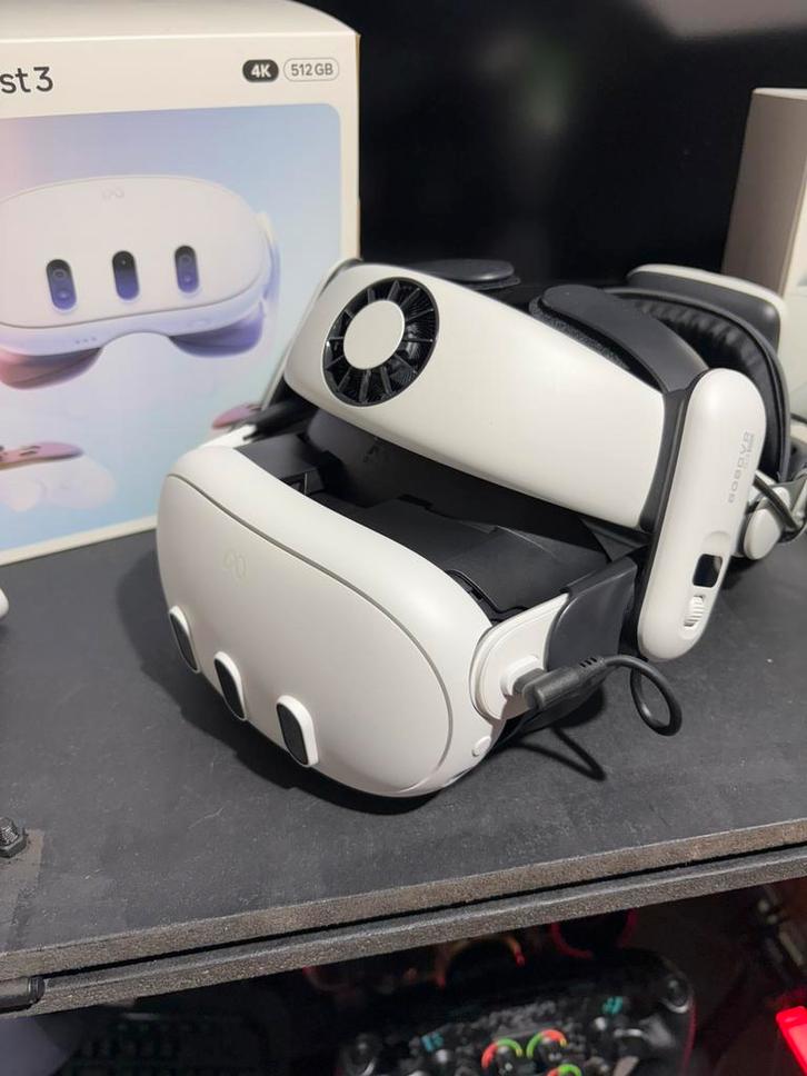 Meta Quest 3 512gb garantie 18m+ bobovr S3 pro, Games en Spelcomputers, Virtual Reality, Zo goed als nieuw, Ophalen of Verzenden