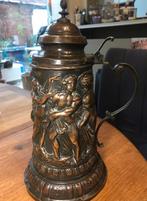 Antieke handgemaakte beker ,bierpul ??? In brons koper ??, Ophalen of Verzenden, Brons