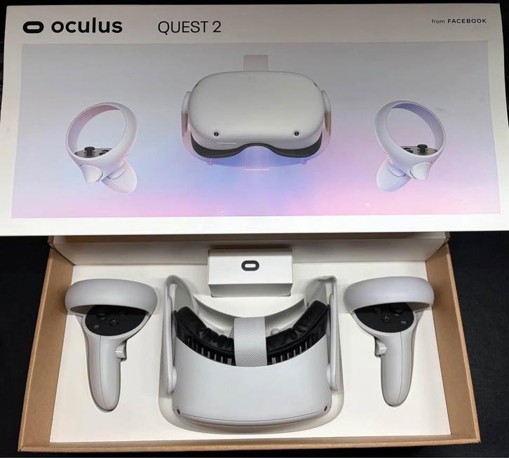 Meta Quest 2 VR-headset - compleet pakket met accessoires, Games en Spelcomputers, Virtual Reality, Zo goed als nieuw, Pc, VR-bril