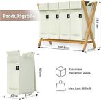 200 liter bamboe wasmand | 4 vakken | Nieuw, Huis en Inrichting, Woonaccessoires | Schalen en Manden, Overige materialen, Verzenden