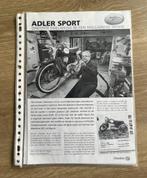 Unieke Map met documentatie Adler en Aristo bromfietsen, Verzenden, Zo goed als nieuw