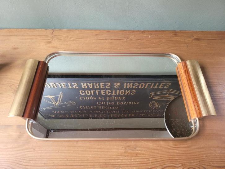 Spiegelbakje in oude art deco-stijl, Antiek en Kunst, Antiek | Spiegels, Ophalen of Verzenden