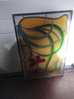 2  zelfde lood in glas L 45 cm x H 67,5 cm 3 kleuren, Ophalen