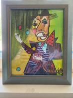 schilderij clown, Antiek en Kunst, Kunst | Schilderijen | Modern, Ophalen