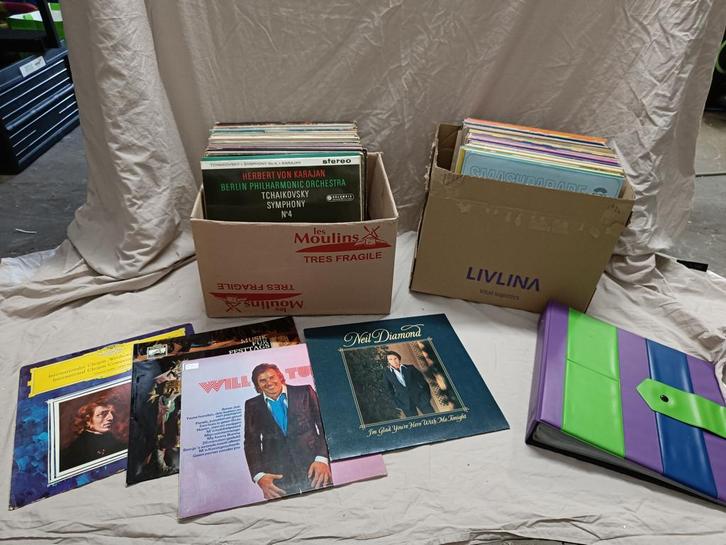 Lot 100 vinyl platen diverse genres, CD & DVD, Vinyles | Compilations, Utilisé, Classique, Autres formats, Enlèvement