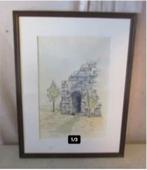 Mooi Geschilderd Werk 'De achteringang' - gesigneerd, Antiek en Kunst, Kunst | Schilderijen | Klassiek, Ophalen of Verzenden