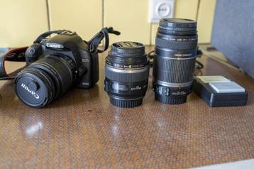 Digitaal fototoestel Canon EOS 500D +standaardlens +zoomlens beschikbaar voor biedingen