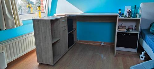 Ikea bureau L-vormig, Huis en Inrichting, Bureaus, Gebruikt, Bureau, Ophalen