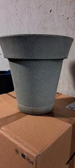 Grote Bloembak in kunststof kleur grijs maat 38 cm h, Ophalen, Zo goed als nieuw, Kunststof