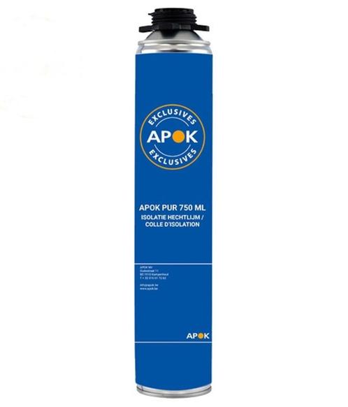 Twee bussen APOK PUR 750ML, Doe-het-zelf en Bouw, Isolatie en Afdichting, Nieuw, Overige materialen, Ophalen of Verzenden