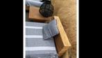 Teak zetel met rotan afwerking 1p x2st, Huis en Inrichting, Ophalen, Eenpersoons, 75 tot 100 cm, Zo goed als nieuw