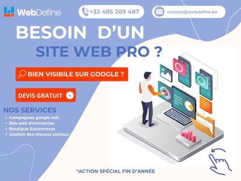 Creatie van websites + reclame (SEO, google ads,..), Diensten en Vakmensen, Webdesigners en Hosting, Domeinregistratie, Webdesign