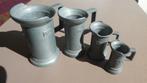 4 Petites Chopes en Etain Décoratives, Antiek en Kunst, Antiek | Tin, Ophalen