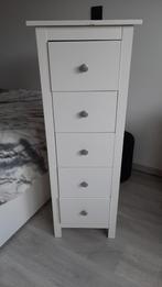 Armoire blanche avec 5 tiroirs 110 cm H x 40 cm L x 30 cm P, Maison & Meubles, Armoires | Commodes, 25 à 50 cm, 5 tiroirs ou plus