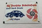 Kdf volkswagen beetle kever emaille plaat 30 x 20cm, Verzamelen, Ophalen of Verzenden, Zo goed als nieuw