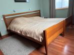 Bed (2 x 1-persoonsbed) met hoofdbord in kerselaar, Ophalen, Gebruikt, Tweepersoons, Kerselaar