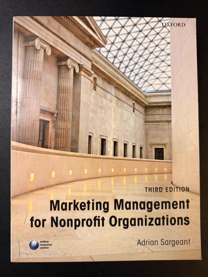 Marketing Management For Nonprofit Organizations 3rd edition, Boeken, Economie, Management en Marketing, Zo goed als nieuw, Economie en Marketing
