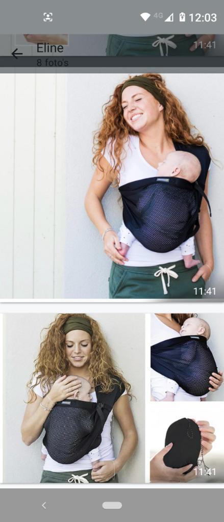 Zwarte draagdoek mini monkey, geboorte tot 15 kg, Kinderen en Baby's, Babydragers en Draagdoeken, Draagdoek, Ophalen