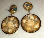 oorbellen vintage clipons met parels en schelpjes, Verzenden