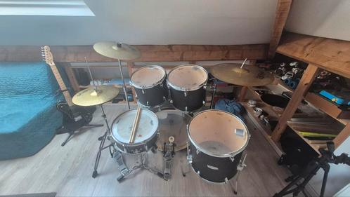 Mapex complete batterij + paar drumsticks, Muziek en Instrumenten, Drumstellen en Slagwerk, Gebruikt, Ophalen