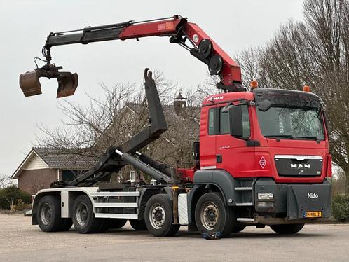 MAN TGS 41.400 8X4 WIDESPREAD!HMF 22TM KRAAN/HAAK!TOP!, Auto's, Vrachtwagens, Bedrijf, ABS, Achteruitrijcamera, Airconditioning