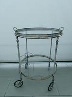 Vintage theetafel, antiek verzilverd trolley, dranken wagen., Ophalen, Gebruikt