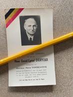 Oorlogsslachtoffer weggevoerde Torhout Dieryckx Emiel 1887, Verzamelen, Bidprentjes en Rouwkaarten, Ophalen of Verzenden, Bidprentje