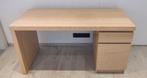 Bureau MALM plaqué chêne blanchi, 140x65 cm, Maison & Meubles, Bureaux, Comme neuf, Enlèvement, Bureau