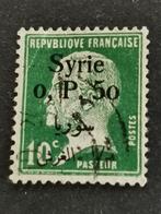 Syrie Frans Mandaat 1924 - Louis Pasteur met opdruk, Ophalen of Verzenden, Gestempeld, Midden-Oosten
