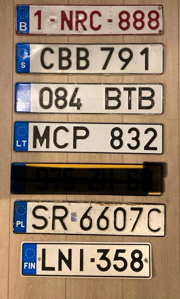 Nummerplaten Europese Unie, Auto diversen, Auto-accessoires, Zo goed als nieuw, Ophalen of Verzenden