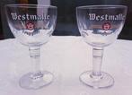 2 prachtige WESTMALLE bierglazen on geslepen glas, Verzamelen, Ophalen of Verzenden