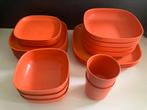 Biobu set borden bamboe oranje, Ophalen, Gebruikt, Bord(en)