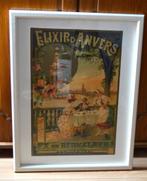 Kader met Elixir d'Anvers poster., Verzamelen, Ophalen, Zo goed als nieuw, Reclamebord