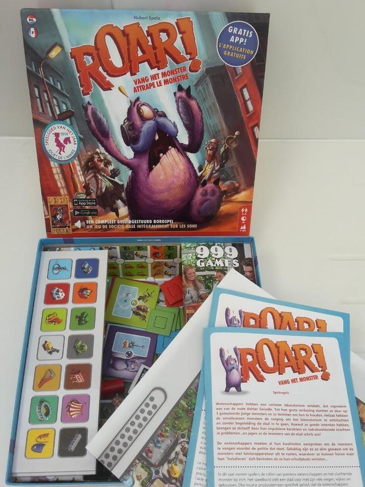 Nieuw spel Roar!, 2-4 spelers, 7+, 999, + 1 gratis promo, Hobby en Vrije tijd, Gezelschapsspellen | Bordspellen, Nieuw, Ophalen of Verzenden