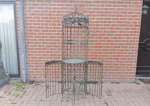 oude wijnbar zwaar smeedijzer wijnrek smeedwerk, Huis en Inrichting, Woonaccessoires | Wijnrekken, Gebruikt, 75 cm of meer, Metaal