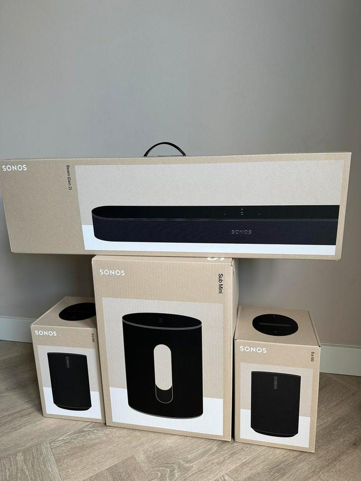 Sonos Home Cinema Beam Gen 2 + Era 100 en Sub mini *Nieuw*, Audio, Tv en Foto, Home Cinema-sets, Nieuw, Overige spelers, 5.1-systeem