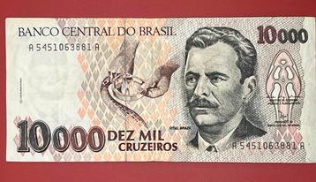 Braziliaans biljet van 10.000 cruzieros beschikbaar voor biedingen