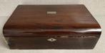 Vintage houten naaidoos mahonie 33 cm, Verzamelen, Overige typen, Ophalen of Verzenden