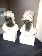 2 prachtige bustes mer marmeren voet zgan, Antiek en Kunst, Ophalen of Verzenden