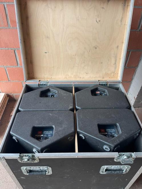 Klankset 4xJBL SRX700 en 2x crown xls5000 versterker in case, Muziek en Instrumenten, Versterkers | Keyboard, Monitor en PA, Gebruikt
