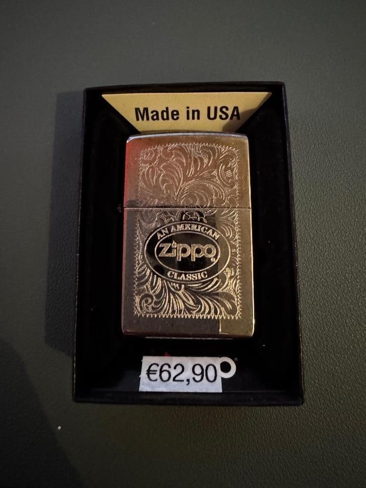 Zippo AN American Classic Zilver - Zeer nette staat, Verzamelen, Rookartikelen, Aanstekers en Luciferdoosjes, Zo goed als nieuw