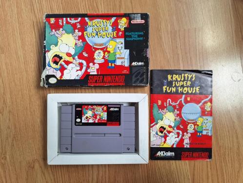 Krusty's Super Fun House complet en boîte (CIB) pour la SNES, Consoles de jeu & Jeux vidéo, Jeux | Nintendo Super NES, Utilisé