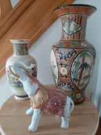Lot de 2 vases et un éléphant, Antiquités & Art, Curiosités & Brocante, Enlèvement ou Envoi