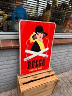 BELGA emaille reclamebord 1952, Verzamelen, Merken en Reclamevoorwerpen, Ophalen, Gebruikt, Reclamebord